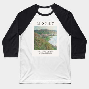 Claude Monet View of Vétheuil 1880 Exhibition Painting Baseball T-Shirt